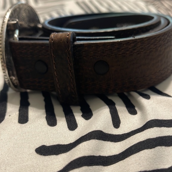 cavenders Accessories Cavenders Kids Brown With Oval Bullrider Logo